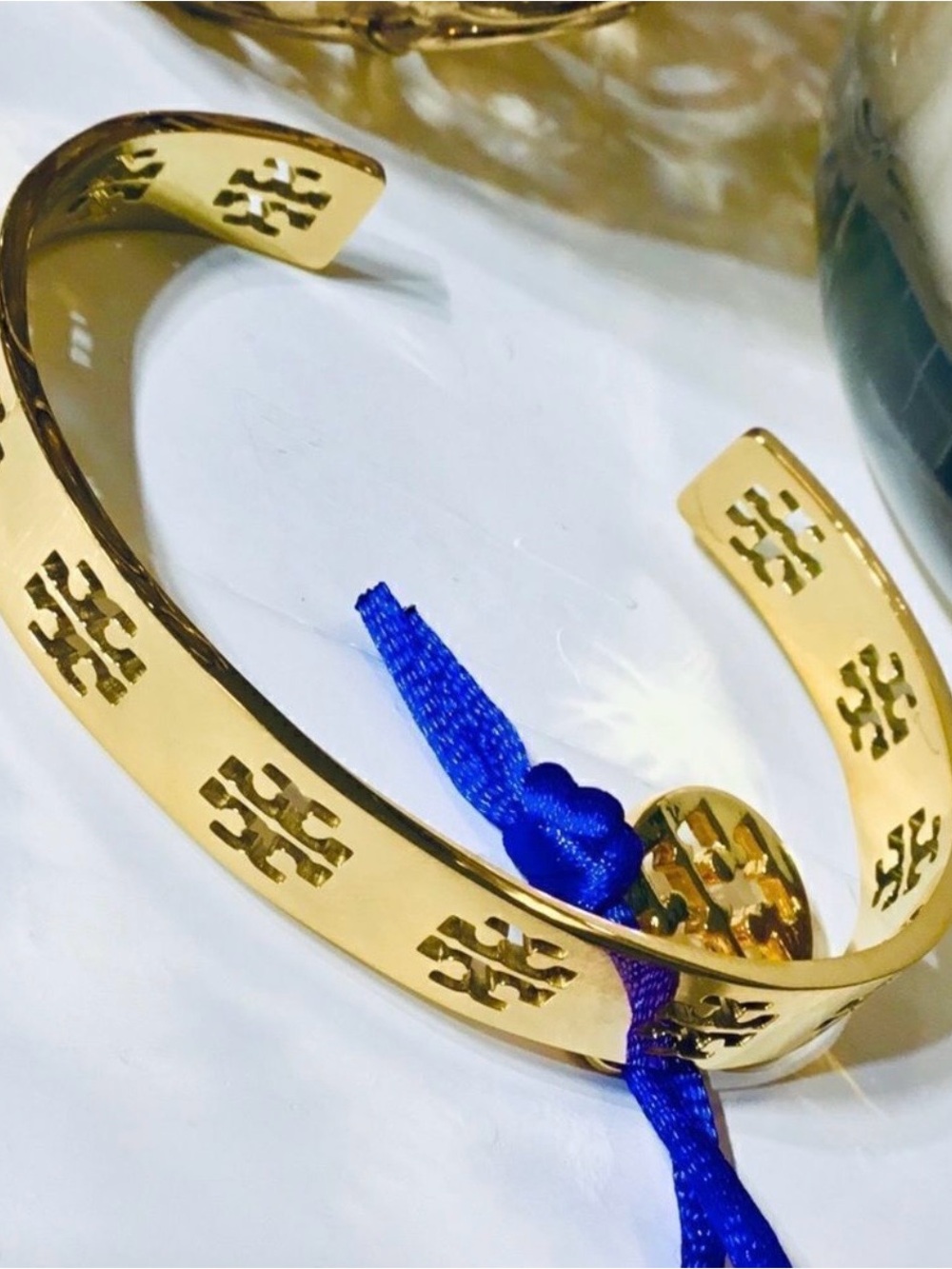 Tory Burch Gold Logo Cuff Bracelet